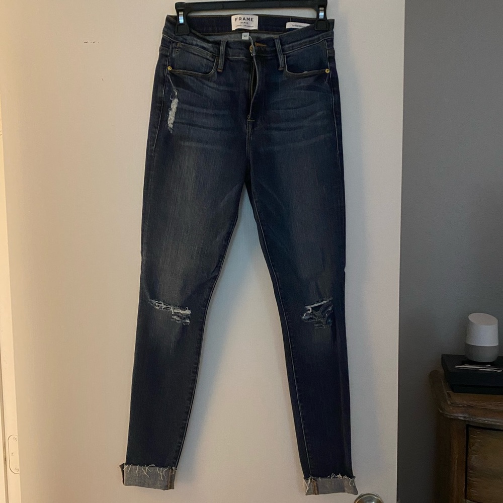Frame denim le high skinny jeans